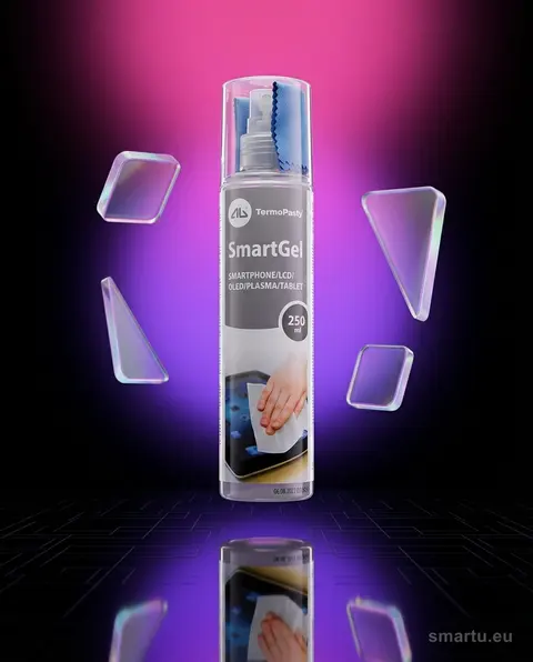 AG TermoPasty SmartGel 250ml + mikrofibra, bezalkoholowy żel do czyszczenia wyświetlaczy smartfonów, tabletów i laptopów AG TermoPasty SmartGel 250ml + mikrofibra, bezalkoholowy żel do czyszczenia wyświetlaczy smartfonów, tabletów i laptopów