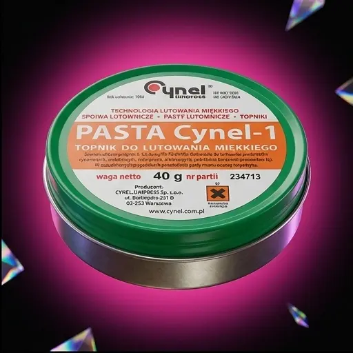 Pasta lutownicza CYNEL 40g, kalafonia z aktywatorami do lutowania elementów cynowanych, miedzianych i niklowanych - galeria 1 | smartu.eu Pasta lutownicza CYNEL 40g, kalafonia z aktywatorami do lutowania elementów cynowanych, miedzianych i niklowanych - galeria 1 | smartu.eu