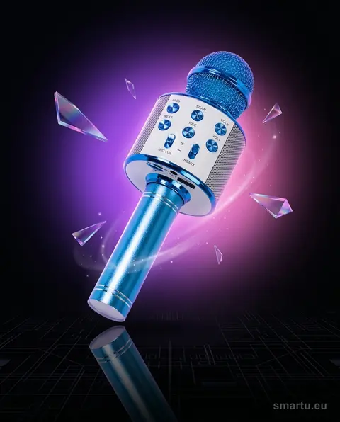 Mikrofon BLOW PRM402 bezprzewodowy Bluetooth karaoke 5W niebieski Mikrofon BLOW PRM402 bezprzewodowy Bluetooth karaoke 5W niebieski