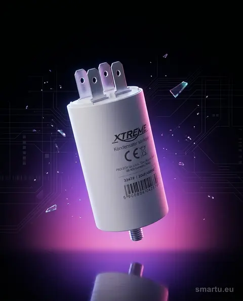 Kondensator silnikowy 20uF/450VAC z konektorami – stabilny i bezpieczny komponent do wentylatorów, napędów i sprężarek Kondensator silnikowy 20uF/450VAC z konektorami – stabilny i bezpieczny komponent do wentylatorów, napędów i sprężarek