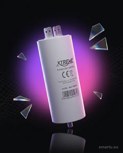 Kondensator silnikowy 80µF 450V AC konektor 6,3mm do silników indukcyjnych Kondensator silnikowy 80µF 450V AC konektor 6,3mm do silników indukcyjnych