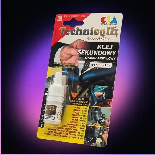 Technicqll Klej Sekundowy 5g, błyskawiczny cyjanoakrylowy do metalu, gumy, porcelany, tworzyw sztucznych - galeria 1 | smartu.eu Technicqll Klej Sekundowy 5g, błyskawiczny cyjanoakrylowy do metalu, gumy, porcelany, tworzyw sztucznych - galeria 1 | smartu.eu