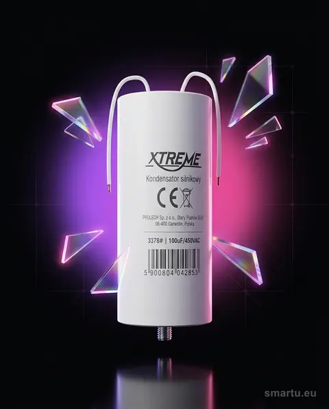 Kondensator silnikowy 100uF 450V AC z przewodami do silników indukcyjnych - zdjęcie główne | smartu.eu Kondensator silnikowy 100uF 450V AC z przewodami do silników indukcyjnych - zdjęcie główne | smartu.eu