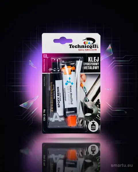 Klej Epoxydowy Metalowy Technicqll 2x20ml do Napraw Metalu i Połączeń Klej Epoxydowy Metalowy Technicqll 2x20ml do Napraw Metalu i Połączeń