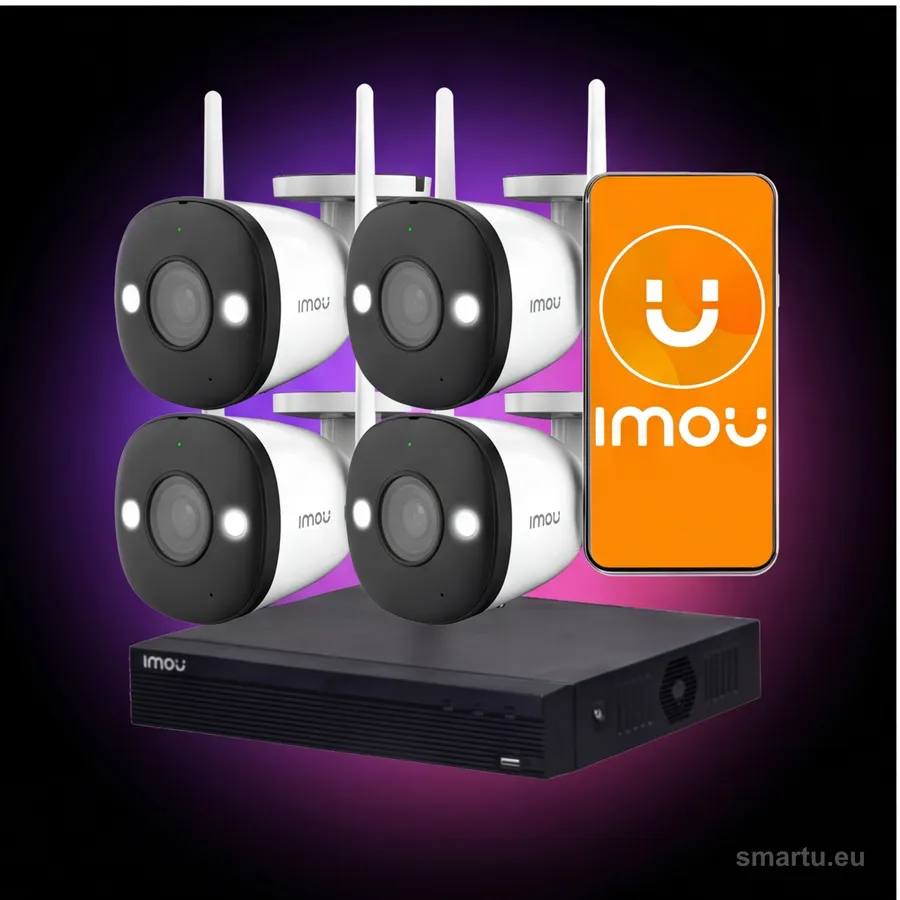 IMOU Wi-Fi Kit Pro NVR1104HS-W-S2 4x kamera F22FE 1080p H.265 monitoring bezprzewodowy zestaw CCTV