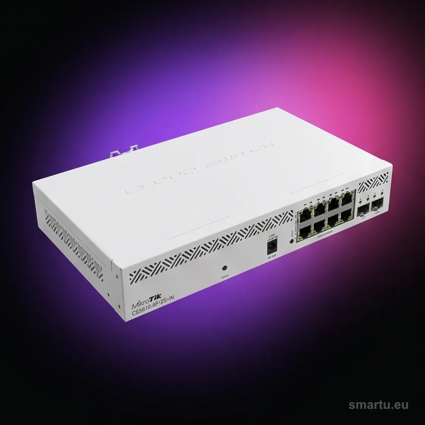 MikroTik CSS610-8P-2S+IN switch Cloud Smart 8 portów PoE Gigabit 2x10G SFP+ zarządzalny MikroTik CSS610-8P-2S+IN switch Cloud Smart 8 portów PoE Gigabit 2x10G SFP+ zarządzalny