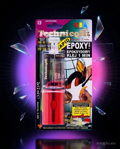 Klej Epoxy bezbarwny 2x12ml Technicqll szybkie sieciowanie uniwersalny Klej Epoxy bezbarwny 2x12ml Technicqll szybkie sieciowanie uniwersalny