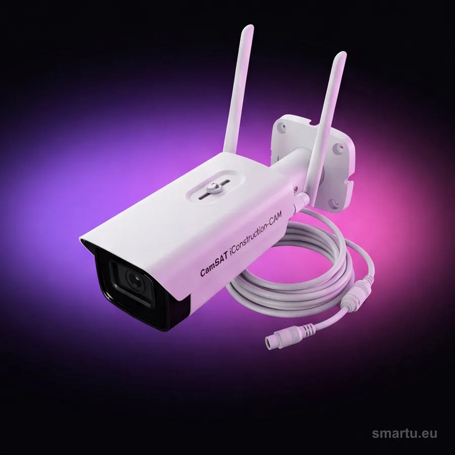 CAMSAT iConstruction-CAM BACK mobilny punkt monitoringu LTE budowa zdalny nadzór placu budowy
