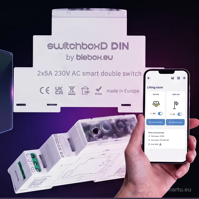 Moduł przekaźnikowy switchboxd din Blebox, ujęcie 1