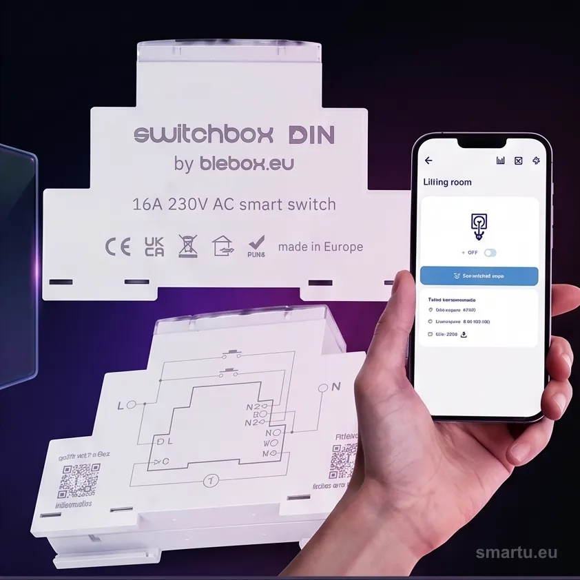 Moduł przekaźnikowy switchbox din Blebox, ujęcie 1