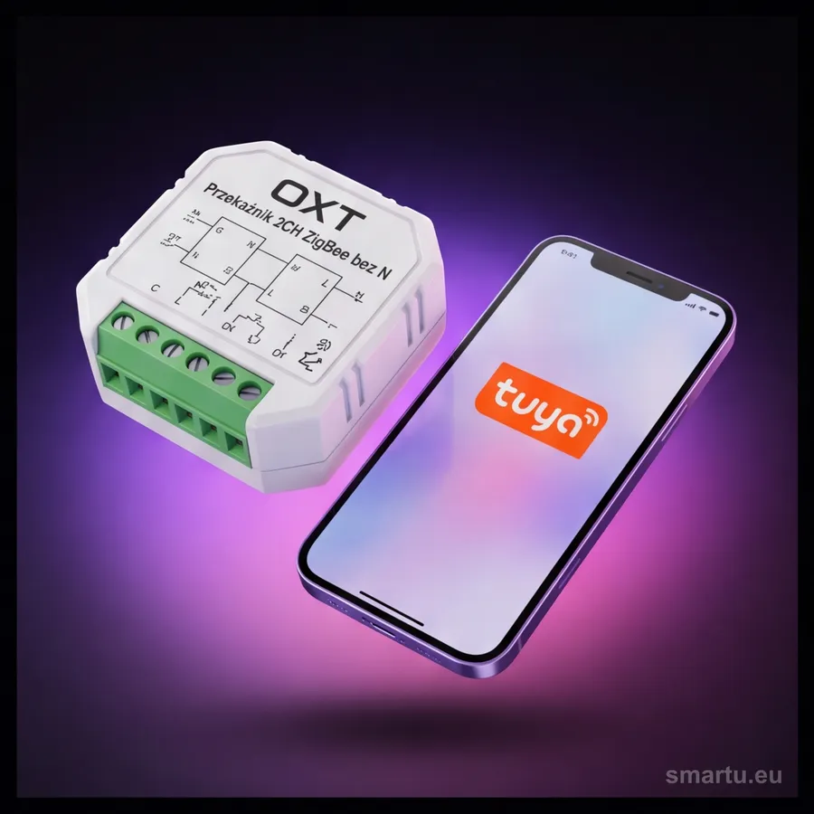 Moduł OXT mini przekaźnik 2 obw. bez N ZigBee TUYA T272 Moduł OXT mini przekaźnik 2 obw. bez N ZigBee TUYA T272