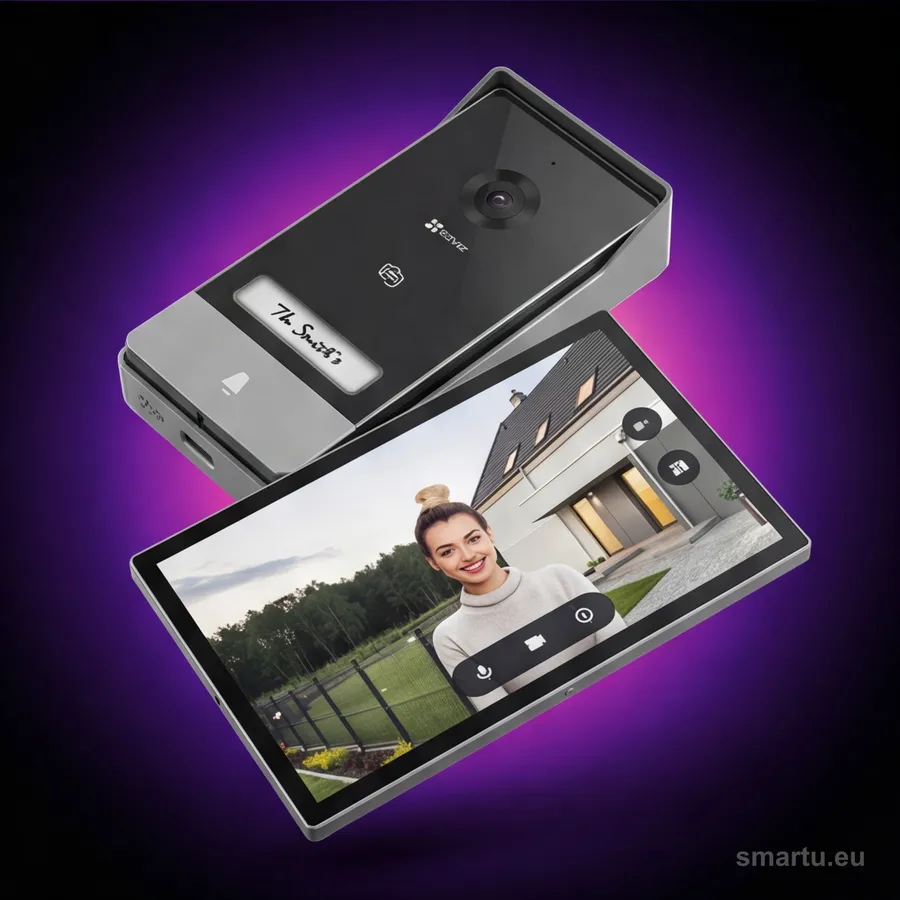 EZVIZ HP7 wideodomofon WiFi 2K 2-żyłowy czytnik RFID aplikacja mobilna brama furtka, ujęcie 1