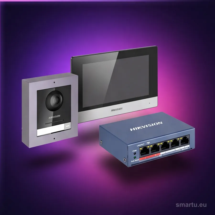 Hikvision DS-KIS602 zestaw wideodomofonowy IP PoE monitor 7 cali 1080p kamera 180 stopni Hikvision DS-KIS602 zestaw wideodomofonowy IP PoE monitor 7 cali 1080p kamera 180 stopni