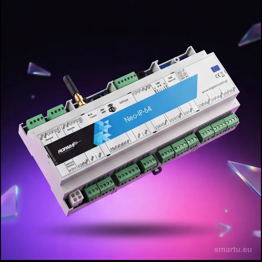 Centrala alarmowa Ropam NEO-IP-64-D12M szyna DIN WiFi GSM 16 wejść Centrala alarmowa Ropam NEO-IP-64-D12M szyna DIN WiFi GSM 16 wejść