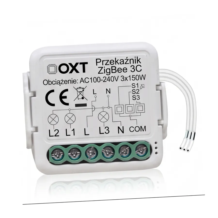 Moduł OXT mini przekaźnik 3 obwody ZigBee TUYA T263 Moduł OXT mini przekaźnik 3 obwody ZigBee TUYA T263