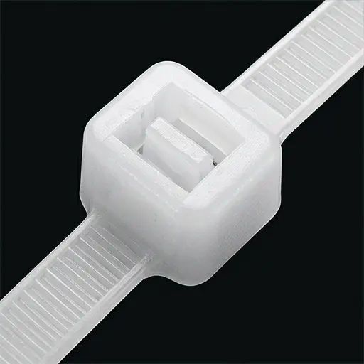 Opaska zaciskowa nylonowa biała 3,2x200mm, 100 sztuk, do kabli, przewodów i rur - galeria 2 | smartu.eu Opaska zaciskowa nylonowa biała 3,2x200mm, 100 sztuk, do kabli, przewodów i rur - galeria 2 | smartu.eu