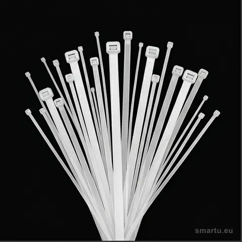 Opaski zaciskowe nylonowe Prolech, 3,7x350mm, białe, 100 sztuk, do kabli, przewodów, rur Opaski zaciskowe nylonowe Prolech, 3,7x350mm, białe, 100 sztuk, do kabli, przewodów, rur