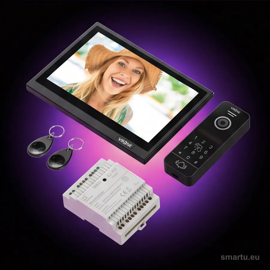 VIRONE VDP-66/B wideodomofon zestaw 10 cali FullHD 1080p RFID Wi-Fi aplikacja monitor dotykowy VIRONE VDP-66/B wideodomofon zestaw 10 cali FullHD 1080p RFID Wi-Fi aplikacja monitor dotykowy