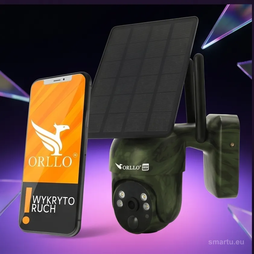 Kamera IP Orllo Bezprzewodowa 4G LTE Obrotowa z Panelem Solarnym ORLLO TZ1 MORO Kamera IP Orllo Bezprzewodowa 4G LTE Obrotowa z Panelem Solarnym ORLLO TZ1 MORO