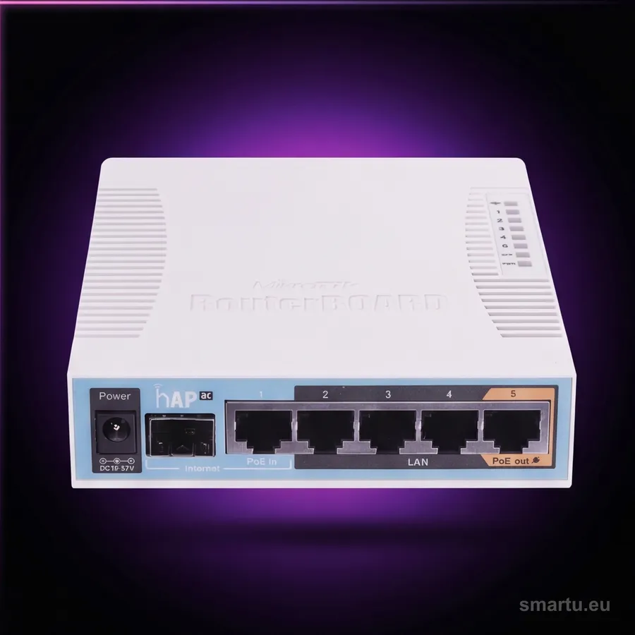 MikroTik hAP ac RB962UiGS-5HacT2HnT, router dual-band 2.4/5 GHz, 5x Gigabit, SFP, PoE, RouterOS L4 MikroTik hAP ac RB962UiGS-5HacT2HnT, router dual-band 2.4/5 GHz, 5x Gigabit, SFP, PoE, RouterOS L4