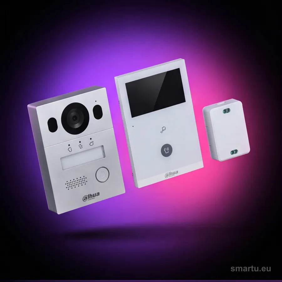 Dahua KTX02(F) zestaw wideodomofonowy podtynkowy WiFi 2-wire 4.3 cala dotyk alarm SD
