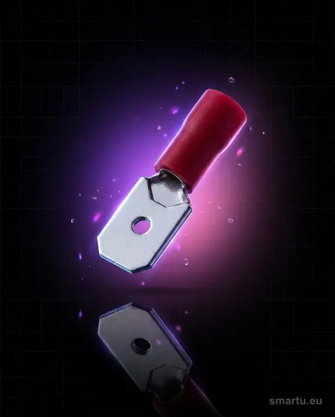 Konektor izolowany płaski męski 6,3/0,8 czerwony, 0,5-1,5 mm2, 10A, 100 szt., smartu.eu Konektor izolowany płaski męski 6,3/0,8 czerwony, 0,5-1,5 mm2, 10A, 100 szt., smartu.eu