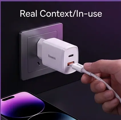 Schemat mocy Baseus CCXJ-B02: USB-C 20W PD i USB-A 18W QC 3.0 na jednym schemacie Schemat mocy Baseus CCXJ-B02: USB-C 20W PD i USB-A 18W QC 3.0 na jednym schemacie
