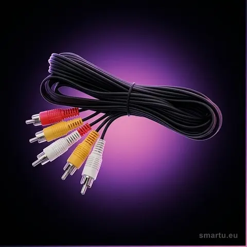 Kabel przyłączeniowy 3xRCA (audio-wideo) 5m, do telewizorów, DVD, konsol Kabel przyłączeniowy 3xRCA (audio-wideo) 5m, do telewizorów, DVD, konsol