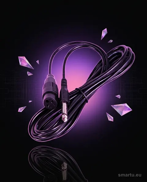 Przyłącze jack 6,3 mm, XLR mikrofonowy 3m, wtyk mono do studia Przyłącze jack 6,3 mm, XLR mikrofonowy 3m, wtyk mono do studia