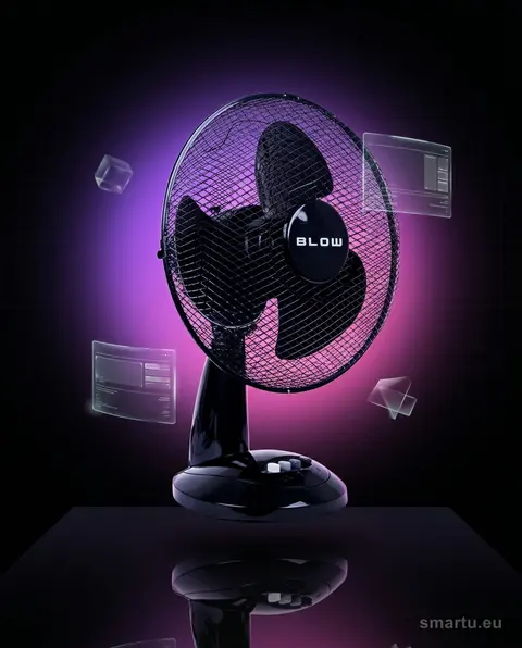 Wentylator biurkowy BLOW 12″ 40W oscylacyjny 3 prędkości 220V