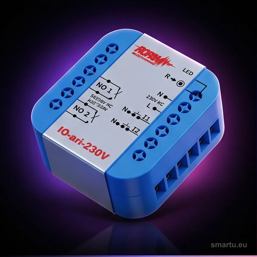 ROPAM IO-ari-230V bezprzewodowy, douszkowy, dwukanałowy sterownik 230VAC, 2xNO, 2xIN (N). ROPAM IO-ari-230V bezprzewodowy, douszkowy, dwukanałowy sterownik 230VAC, 2xNO, 2xIN (N).