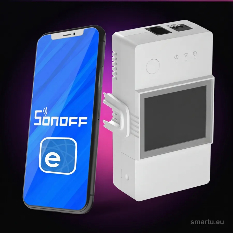 SONOFF TH Elite | THR316D | Przekaźnik Wifi z funkcją pomiaru temperatury oraz wilgotności, ujęcie 1