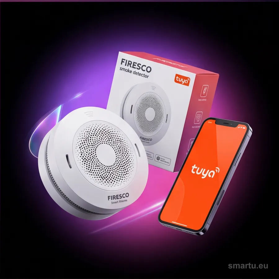 Czujnik dymu Firesco ZR153SW CB z WiFi aplikacja Tuya Czujnik dymu Firesco ZR153SW CB z WiFi aplikacja Tuya