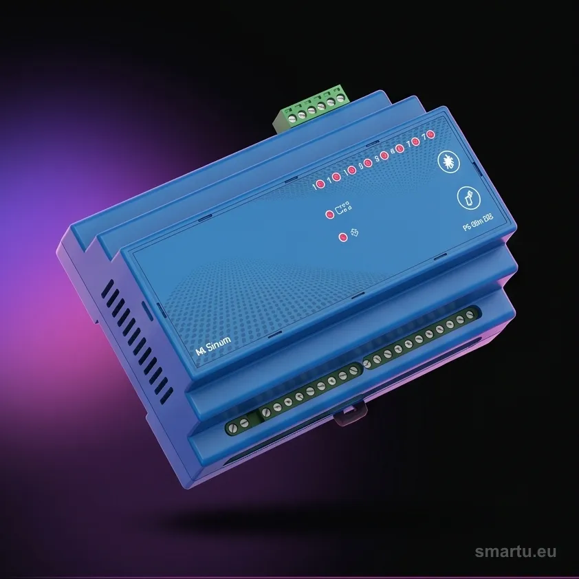 Przekaźnik TECH PS-08m 230 na szynie DIN w rozdzielnicy Przekaźnik TECH PS-08m 230 na szynie DIN w rozdzielnicy