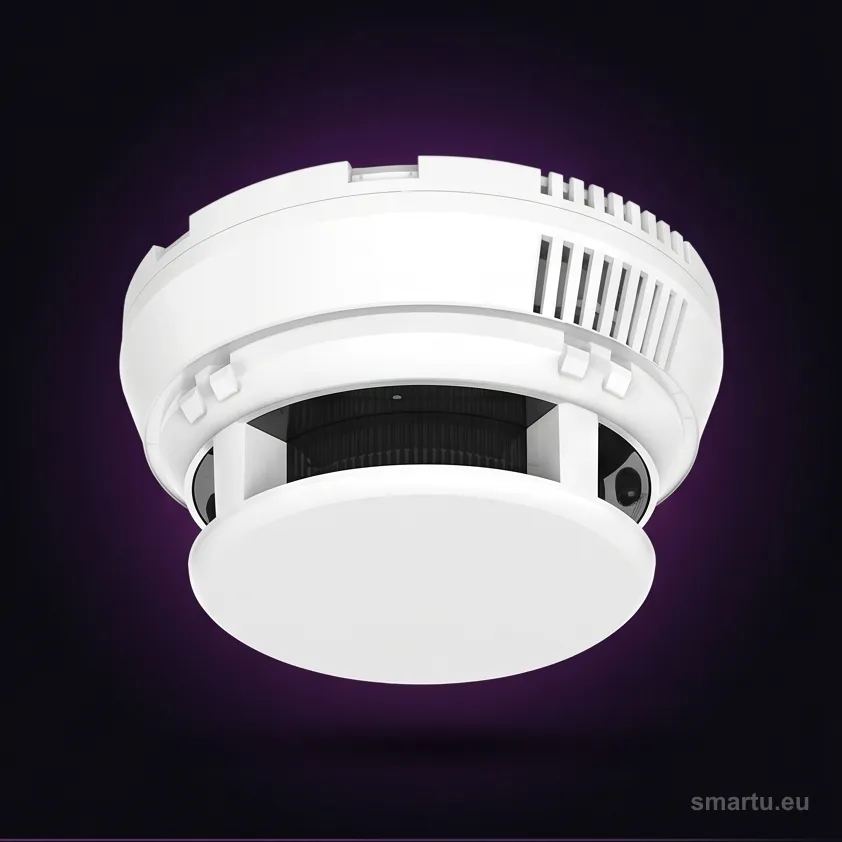 Bezprzewodowy czujnik dymu TECH Sinum CD-01 zamontowany na suficie Bezprzewodowy czujnik dymu TECH Sinum CD-01 zamontowany na suficie