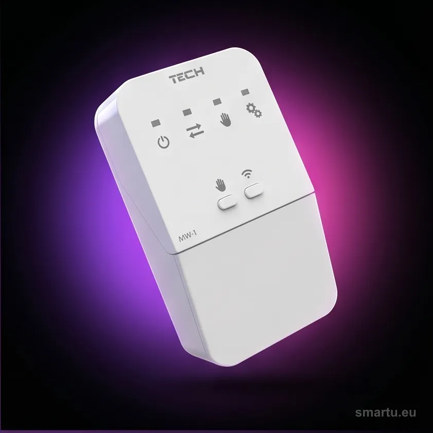 Bezprzewodowy moduł wykonawczy TECH MW-1-230V wpięty w gniazdko Bezprzewodowy moduł wykonawczy TECH MW-1-230V wpięty w gniazdko