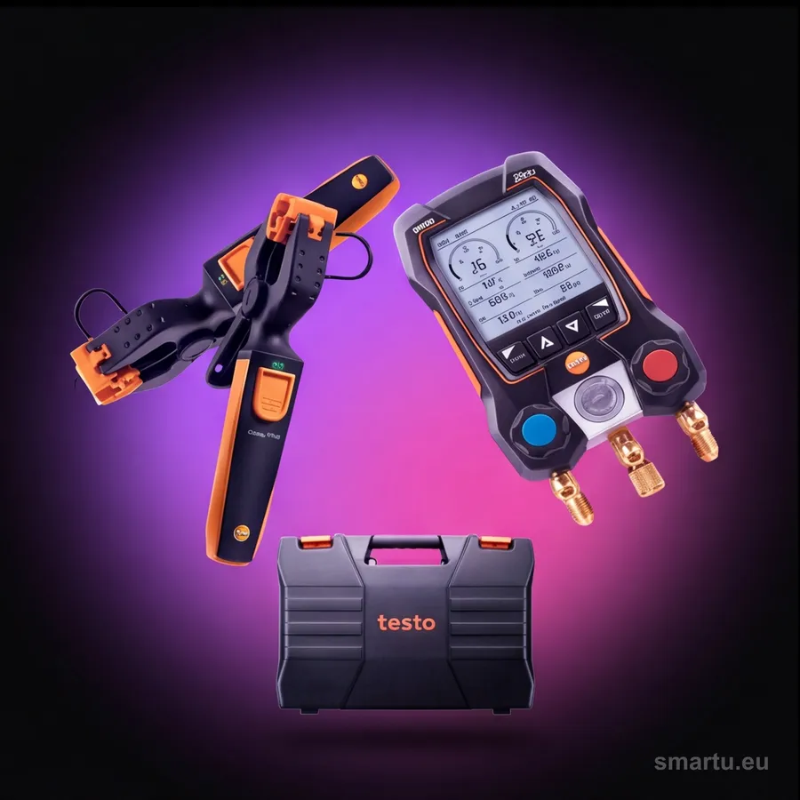 Testo 550s Smart Set 0564 5502 elektroniczny manifold cyfrowy Bluetooth sondy bezprzewodowe klimatyzacja pompa ciepla — ujęcie 1