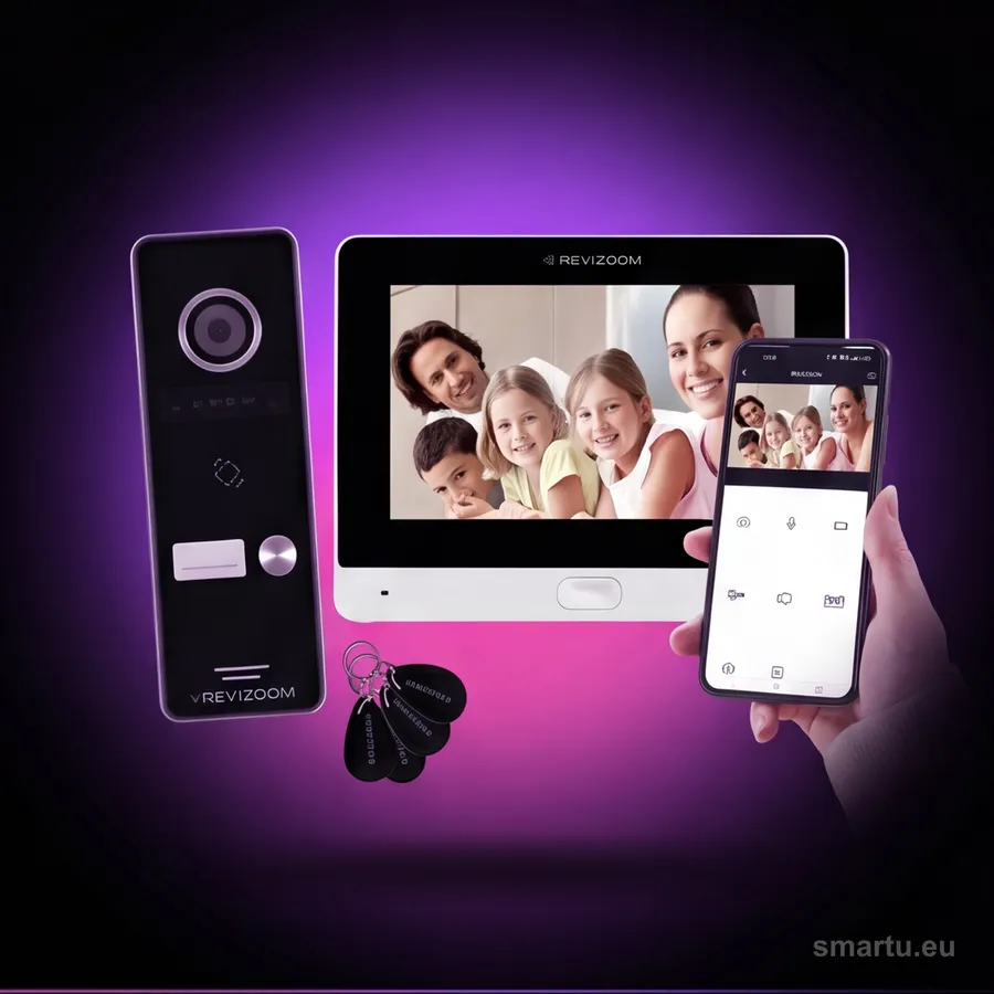 REVIZOOM RM-T471HD WHITE RC-411HD-C wideodomofon WiFi 7 cali 2Mpx RFID biały zestaw analogowy REVIZOOM RM-T471HD WHITE RC-411HD-C wideodomofon WiFi 7 cali 2Mpx RFID biały zestaw analogowy