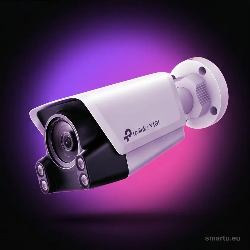 Kamera TP-Link VIGI C340S tubowa na białym tle pod kątem Kamera TP-Link VIGI C340S tubowa na białym tle pod kątem