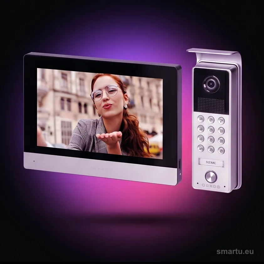 ORNO OR-VID-ME-1056FHD/B CERES wideodomofon zestaw 8 cal LCD Full HD kamera 2MP szyfrator dotyk