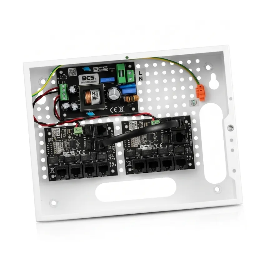 System zasilania do 9 kamer IP ze switchem PoE w obudowie wewnętrznej BCS POWER BCS-IP8/E-S System zasilania do 9 kamer IP ze switchem PoE w obudowie wewnętrznej BCS POWER BCS-IP8/E-S