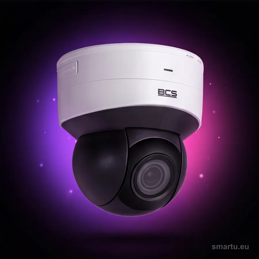 Kamera obrotowa PTZ BCS POINT BCS-P-SIP155SR3-Ai2 5 Mpx Wi-Fi biała na białym tle Kamera obrotowa PTZ BCS POINT BCS-P-SIP155SR3-Ai2 5 Mpx Wi-Fi biała na białym tle