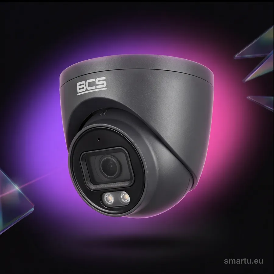 BCS POINT BCS-P-EIP25FSR3-Ai2-G kamera IP kopułkowa 5 Mpx Starlight grafitowa IR 30m mikrofon