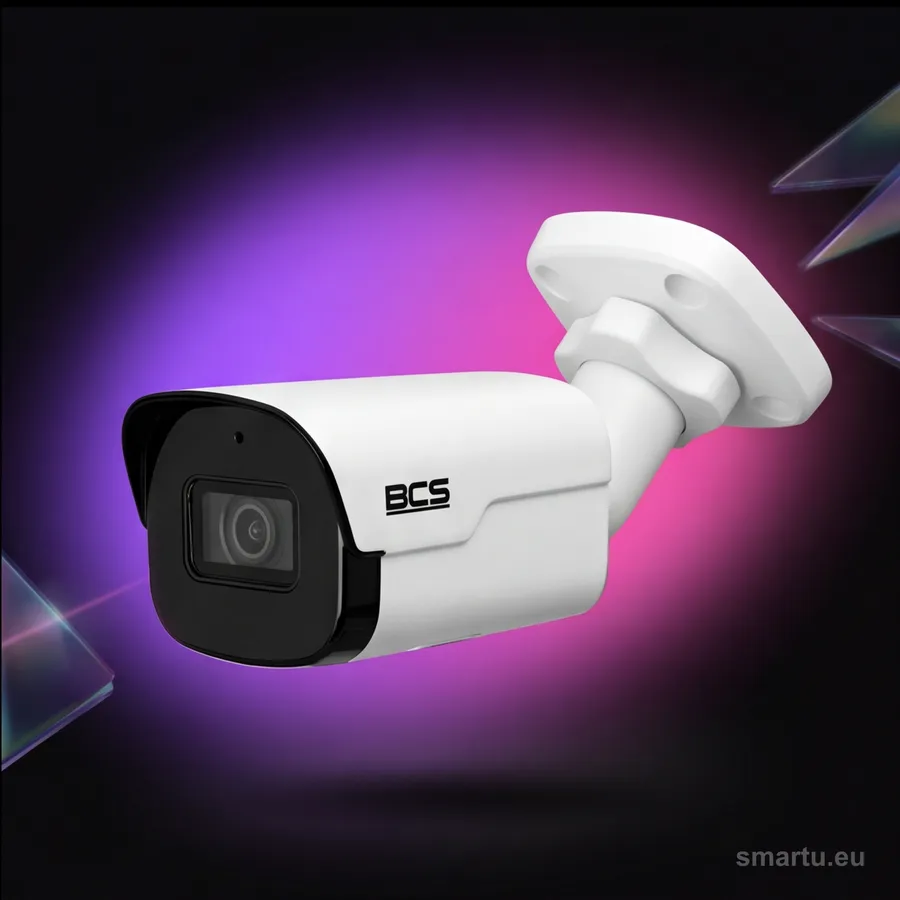 BCS POINT BCS-P-TIP25FSR4-Ai2 kamera tubowa IP 5MP 2K Starlight AI IR40m IP67 biała PoE microSD