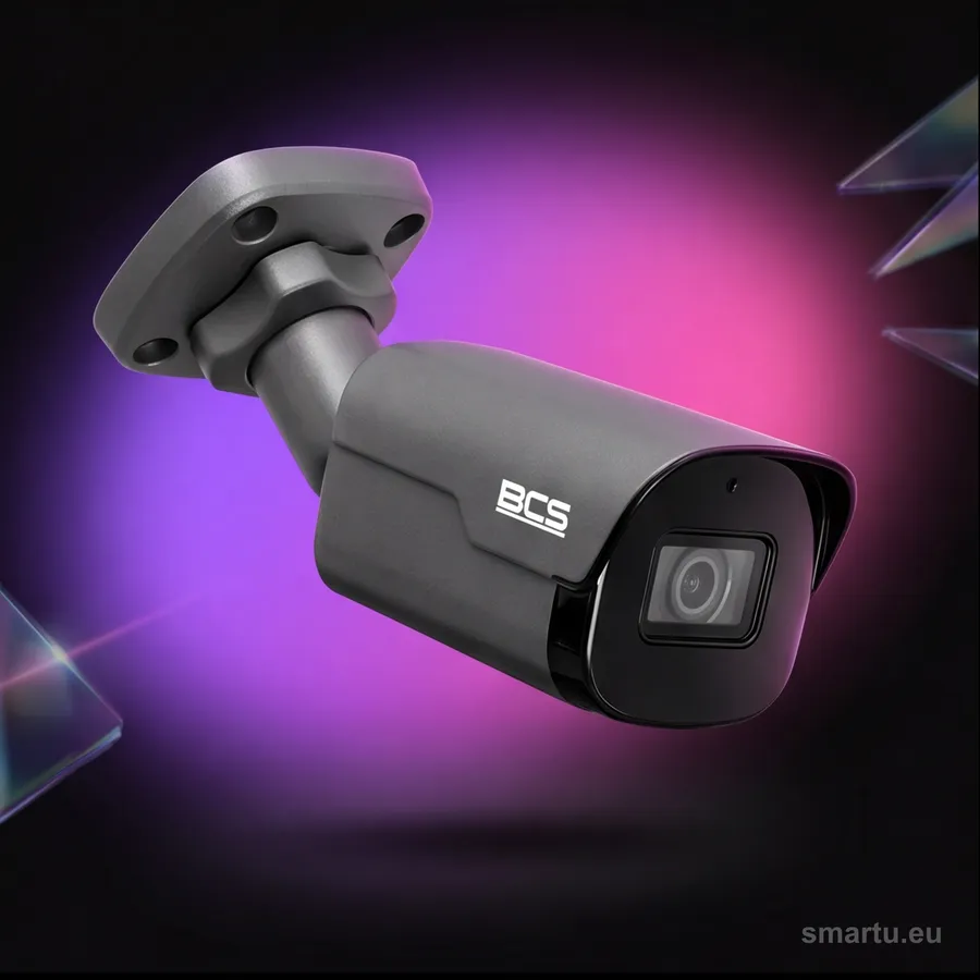 Kamera tubowa BCS POINT BCS-P-TIP25FSR4-Ai2-G 5MP grafitowa - widok frontu Kamera tubowa BCS POINT BCS-P-TIP25FSR4-Ai2-G 5MP grafitowa - widok frontu