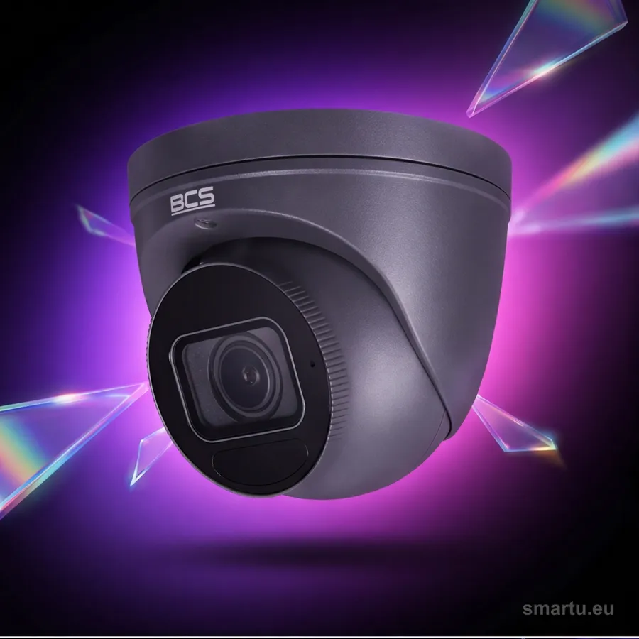 Kamera IP kopułowa BCS POINT BCS-P-EIP55VSR4-Ai2-G 5 Mpx widok z przodu Kamera IP kopułowa BCS POINT BCS-P-EIP55VSR4-Ai2-G 5 Mpx widok z przodu