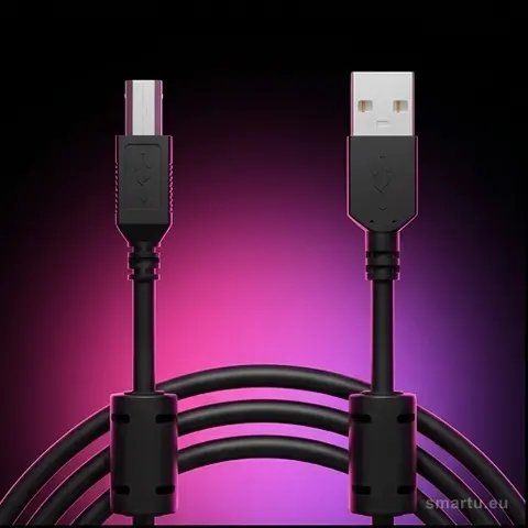Kabel USB A-B 1,5m do drukarki z dwoma filtrami ferrytowymi, czarny, Prolech Kabel USB A-B 1,5m do drukarki z dwoma filtrami ferrytowymi, czarny, Prolech