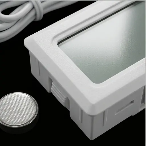 Termometr panelowy LCD biały -50 do 100°C na baterie LR44, do montażu, 48x29mm - galeria 2 | smartu.eu Termometr panelowy LCD biały -50 do 100°C na baterie LR44, do montażu, 48x29mm - galeria 2 | smartu.eu