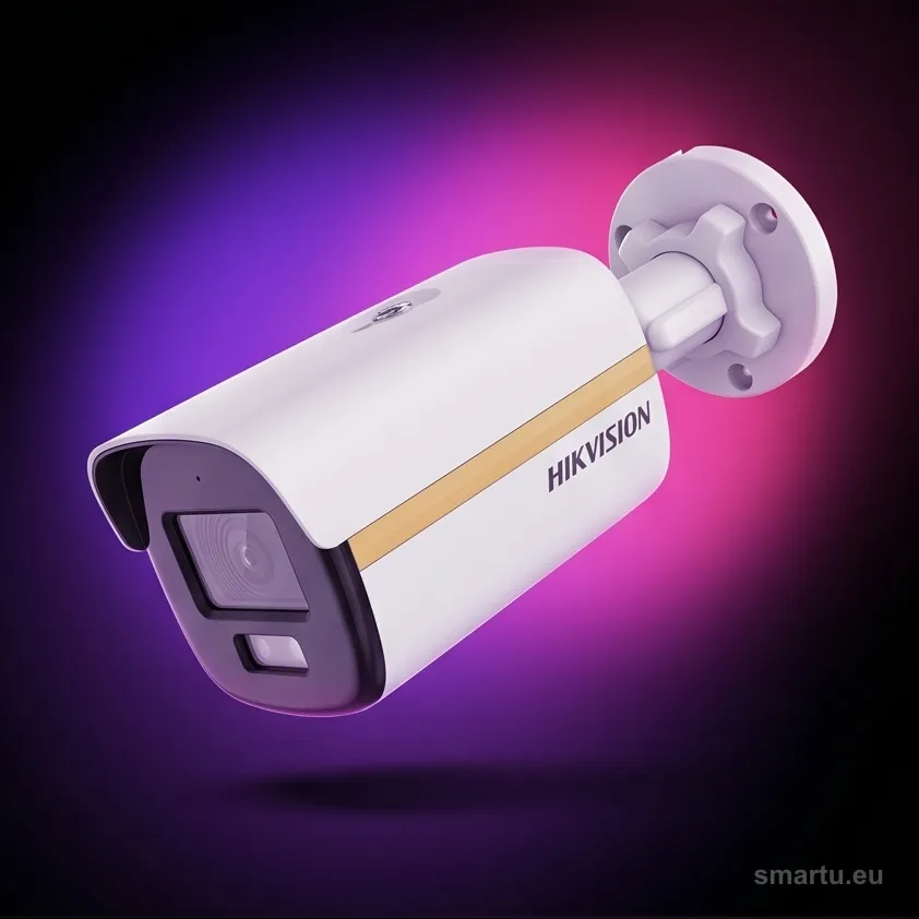 Kamera tubowa Hikvision ColorVu nad wejściem do domu Kamera tubowa Hikvision ColorVu nad wejściem do domu