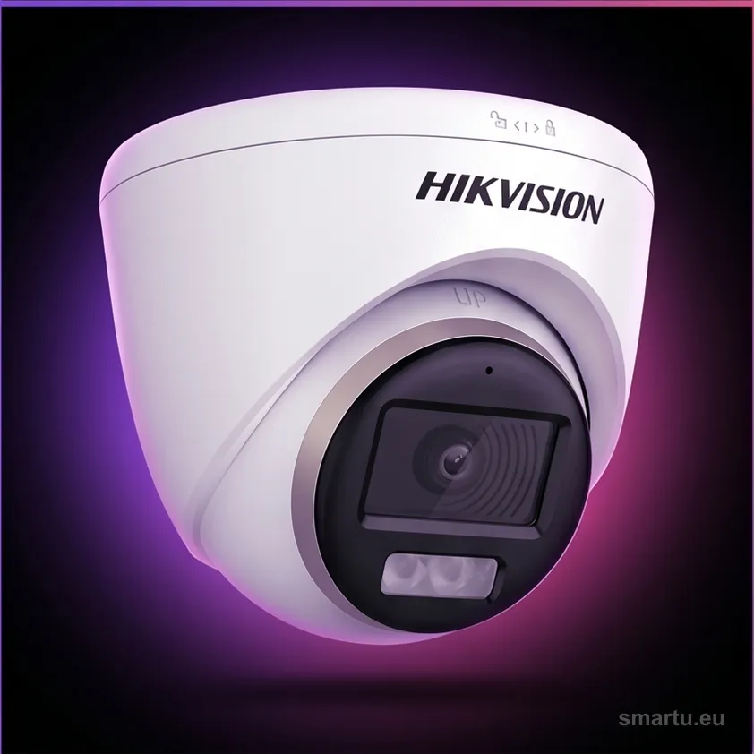 Kamera kopułkowa Hikvision DS-2CE78U0T-LF 4K nad bramą wjazdową Kamera kopułkowa Hikvision DS-2CE78U0T-LF 4K nad bramą wjazdową